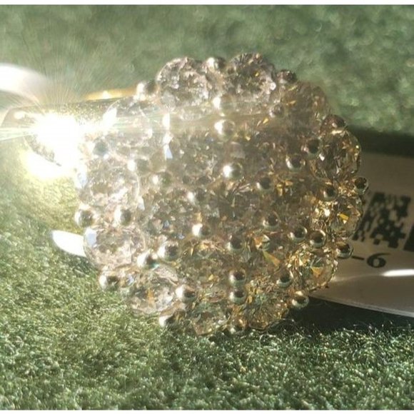 Bella Luce CZ 18k Yellow Gold Over Silver Ring 3.80ctw - Picture 6 of 7